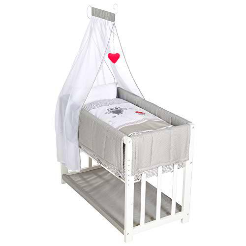 roba-kids - Cuna 4 en 1, cama lateral"Adán y Búho"