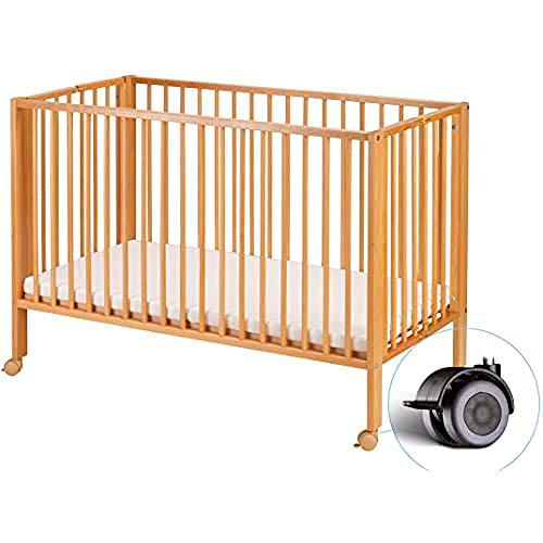 Tissi 100012 - Cuna Plegable Para Niños, Natural, Color Beige
