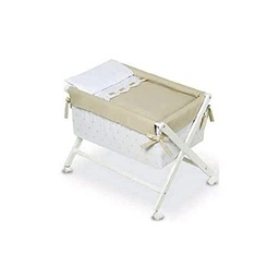 Bimbi Class - Minicuna, 68 x 90 x 71 cm, color blanco y lino