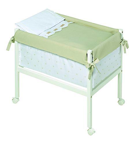 Bimbi Class - Minicuna, 61 x 90 x 80 cm, color blanco y lino