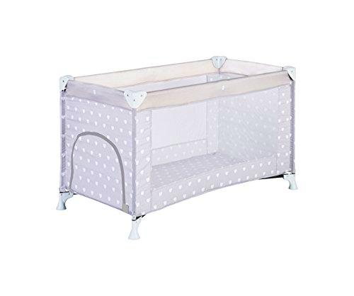 Schardt Cuna de viaje, diseño de corazones, color gris, 13 807