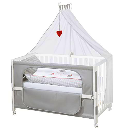ROBA Cuna , Roombed, 60x120 cm 'Adam &amp; Eule', cama supletoria para la cama de los padres