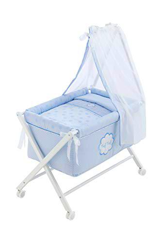 Naf Minicuna + Textil Y Velo Tres Chic, Color Azul, 8000 gr