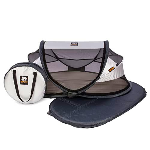 Deryan Luxe - Cama de viaje para bebé, color plateado