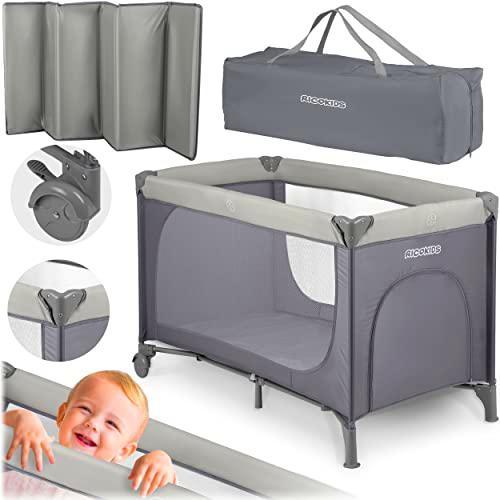 RICOKIDS Travel Cot Toddler Bed, Portable, Playpen