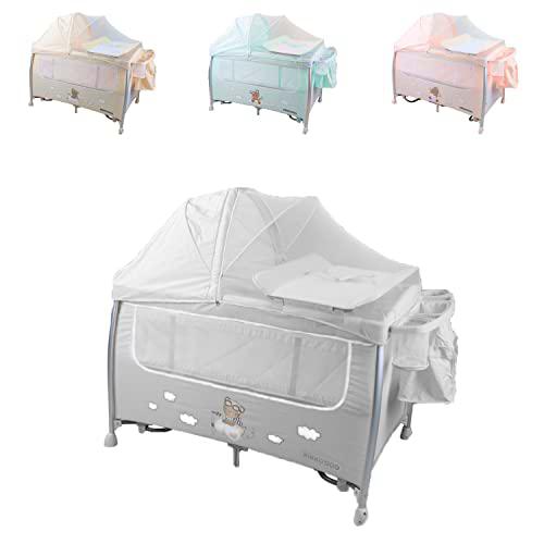 Cunas marca KIKKA BOO. Modelo Cuna de viaje 2 niveles Dreamy Bear