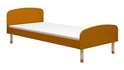 Cunas marca Flexa. Modelo Cama individual mostaza 90 x 190 cm