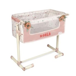 DE Cuevas TOYS-12798 Decuevas Cuna, Color Blanco y Rosa (51279)