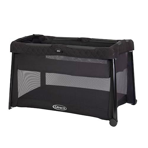 Graco FoldLite LX Cuna de Viaje con moisés, Moda Medianoche