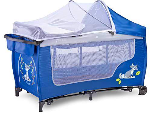 TERO-3553 Grande plus - Cuna de viaje, color azul marino