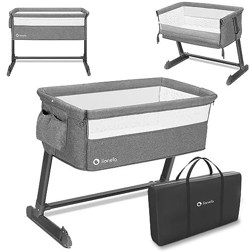 lionelo Theo Plus Camita para niños hasta 9 kg 5 Regulación Gradual de la Altura 2 Ruedas para desplazar Organizador Mosquitera Bolsa para Transportar