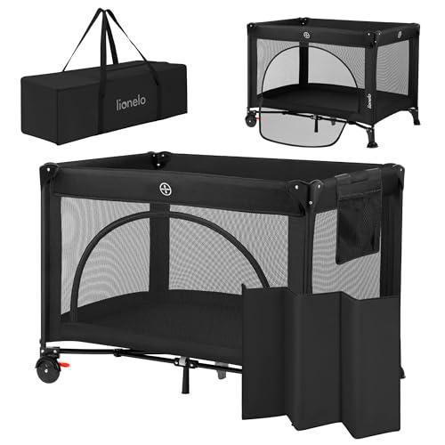 LIONELO LAURA Cuna de Viaje 2 en 1 hasta 15 kg Cuna Parque Bebe de 0 a 36 meses Entrada Lateral Colchón de Espuma T25
