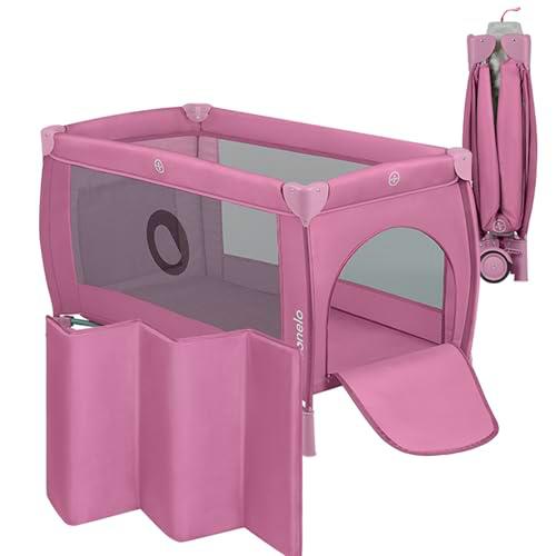 LIONELO Stefi Plus Cuna de Viaje para Bebé con Puerta Lateral